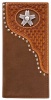 3D Belt Company W852 Apache Wallet with Basketweave Corner Overlay Trim with Spur Concho